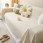Thick Chenille Non-Slip Lace-Edged Sofa Cover