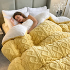Thick Dual-Sided Velvet & Faux Cashmere Weighted Blanket (Machine-Washable)