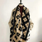 Thick Microfiber Floral Winter Scarf (73 x 25.5 in)