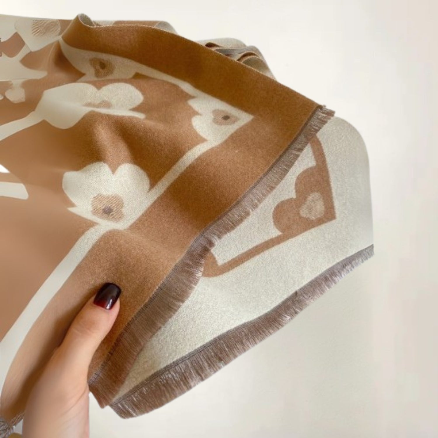 Thick Microfiber Floral Winter Scarf (73 x 25.5 in)