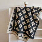 Thick Microfiber Floral Winter Scarf (73 x 25.5 in)
