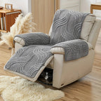 Thick Plush Microfiber Anti-Slip Recliner Sofa Cover (22 x 79 in)