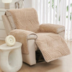 Thick Plush Microfiber Anti-Slip Recliner Sofa Cover (22 x 79 in)