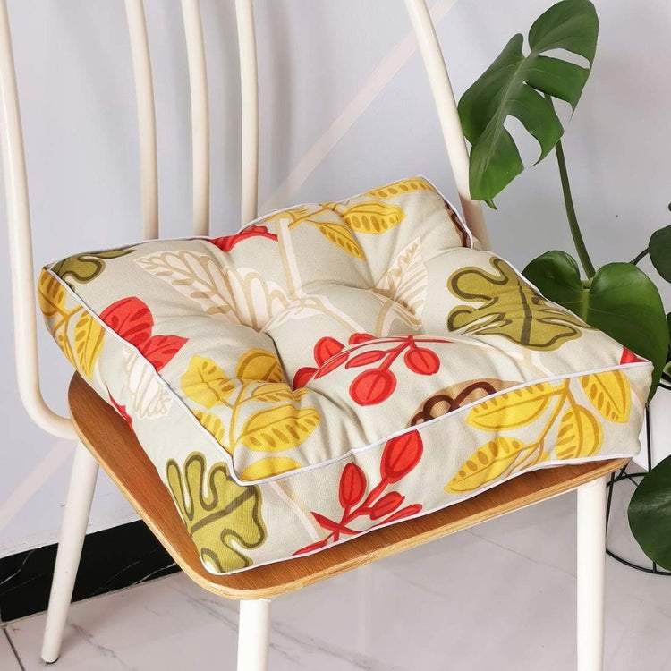 Thick Tufted Microfiber Square Chair Cushion (16 x 16 in)