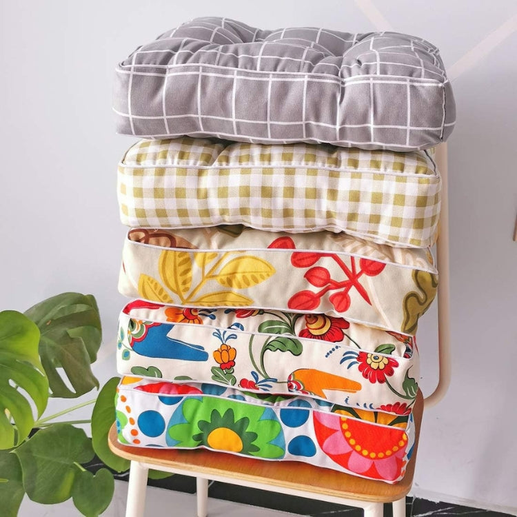 Thick Tufted Microfiber Square Chair Cushion (16 x 16 in)