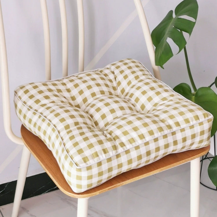 Thick Tufted Microfiber Square Chair Cushion (16 x 16 in)