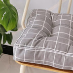 Thick Tufted Microfiber Square Chair Cushion (16 x 16 in)