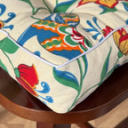 Thick Tufted Microfiber Square Chair Cushion (16 x 16 in)