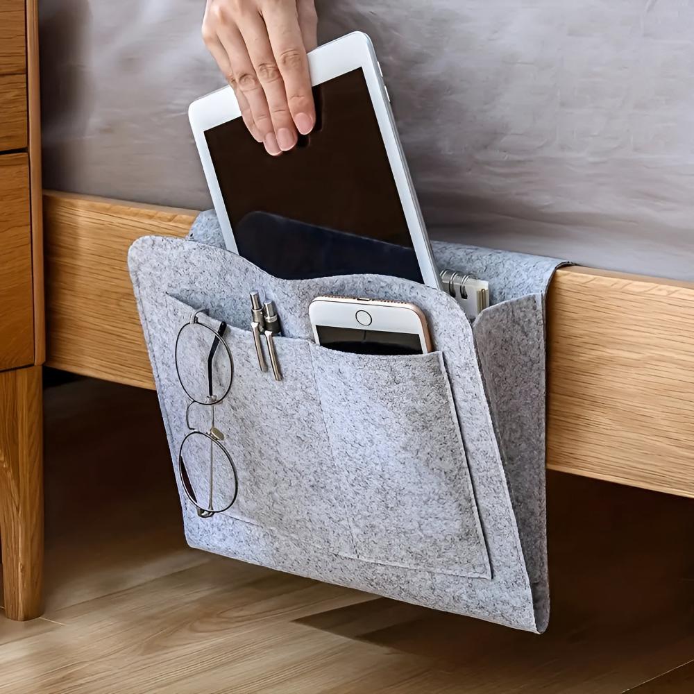 Thick Waterproof Felt Hanging Multi-Pocket Bedside Organizer