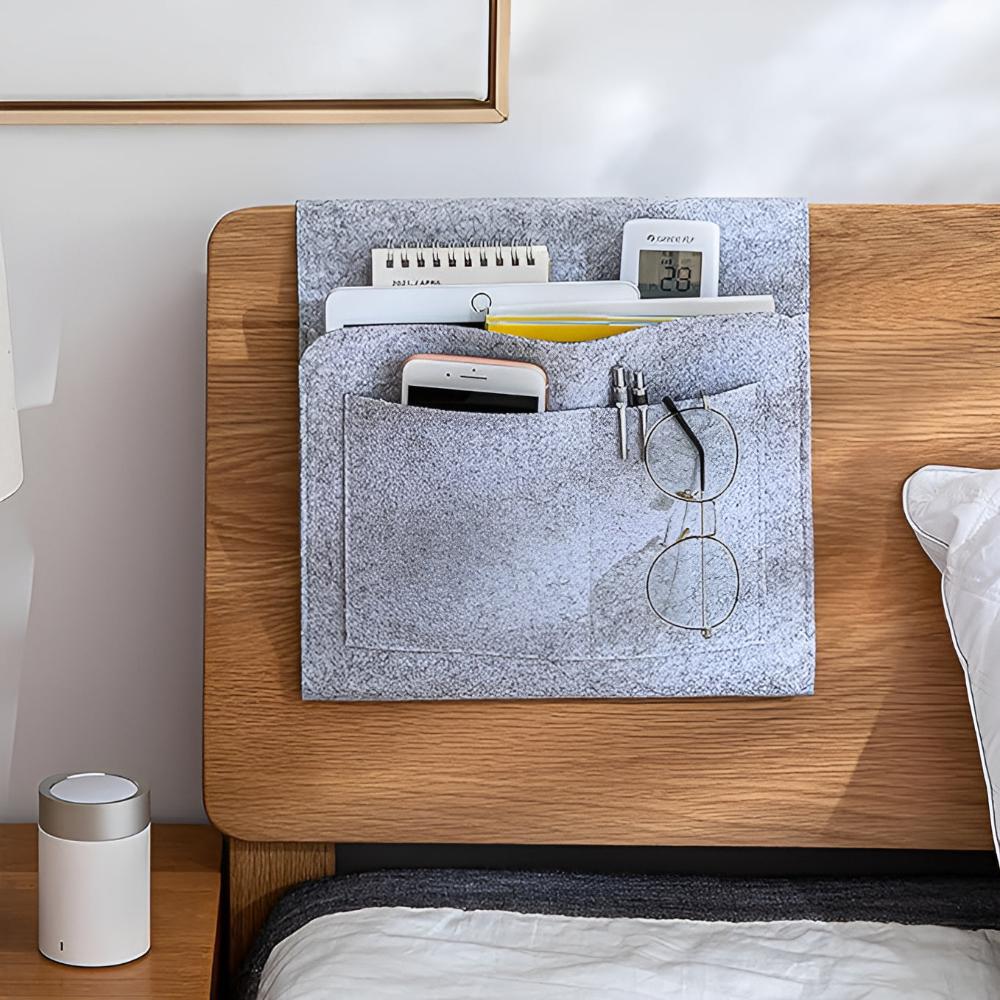 Thick Waterproof Felt Hanging Multi-Pocket Bedside Organizer