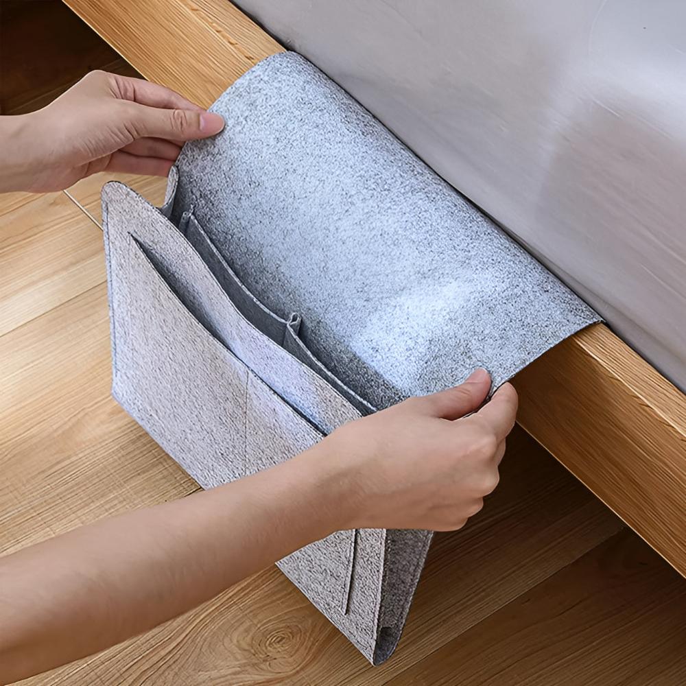 Thick Waterproof Felt Hanging Multi-Pocket Bedside Organizer