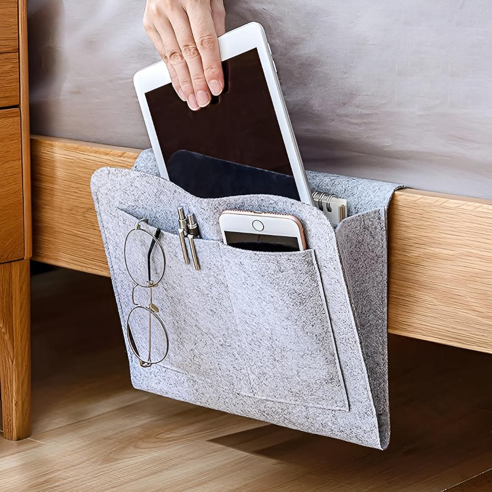 Thick Waterproof Felt Hanging Multi-Pocket Bedside Organizer