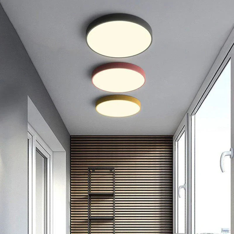 Three-Color Dimming LED Flush Mount Ceiling Light (30cm)