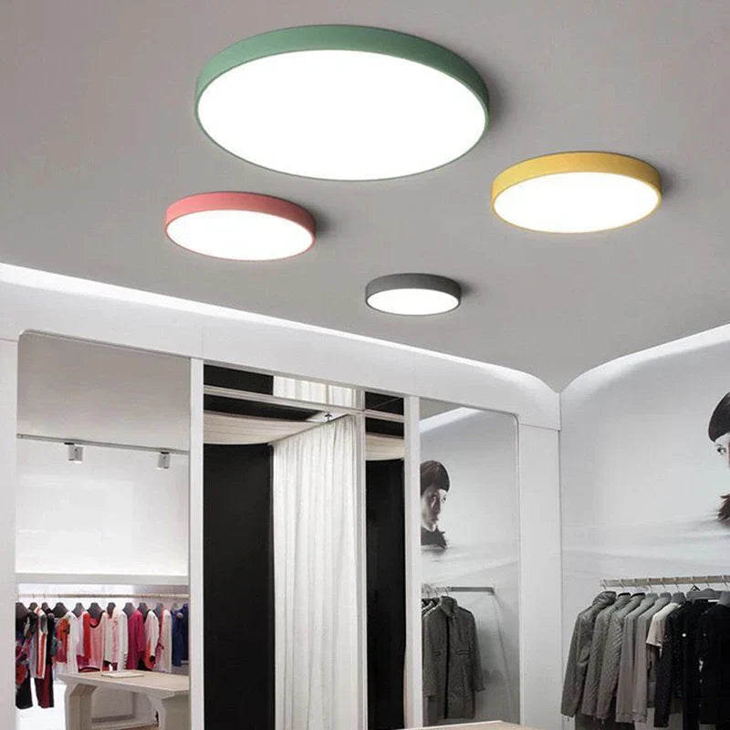 Three-Color Dimming LED Flush Mount Ceiling Light (30cm)