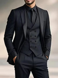 Three-Piece Suit Slim Fit Double-Breasted Waistcoat