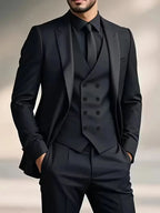 Three-Piece Suit Slim Fit Double-Breasted Waistcoat
