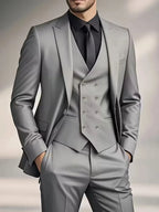 Three-Piece Suit Slim Fit Double-Breasted Waistcoat