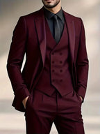 Three-Piece Suit Slim Fit Double-Breasted Waistcoat
