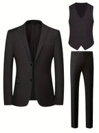 Three-Piece Suit Slim Fit Double-Breasted Waistcoat