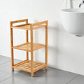 Three-Tier Bath Rack Slim Space-Saving Bamboo