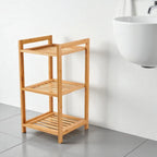 Three-Tier Bath Rack Slim Space-Saving Bamboo