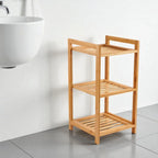 Three-Tier Bath Rack Slim Space-Saving Bamboo