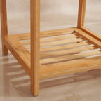Three-Tier Bath Rack Slim Space-Saving Bamboo