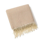 Throw Blanket 100% Cotton Fringe Machine Washable