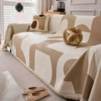 Throw Blanket Chenille Velvety Soft Checked Machine Washable