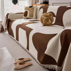 Throw Blanket Chenille Velvety Soft Checked Machine Washable