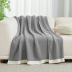 Throw Blanket Chenille Waffle Knit Ultra-Soft & Machine Washable