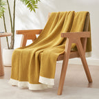 Throw Blanket Chenille Waffle Knit Ultra-Soft & Machine Washable