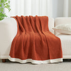 Throw Blanket Chenille Waffle Knit Ultra-Soft & Machine Washable