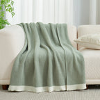 Throw Blanket Chenille Waffle Knit Ultra-Soft & Machine Washable