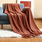 Throw Blanket Chunky Knit & Ultra-Soft Machine Washable