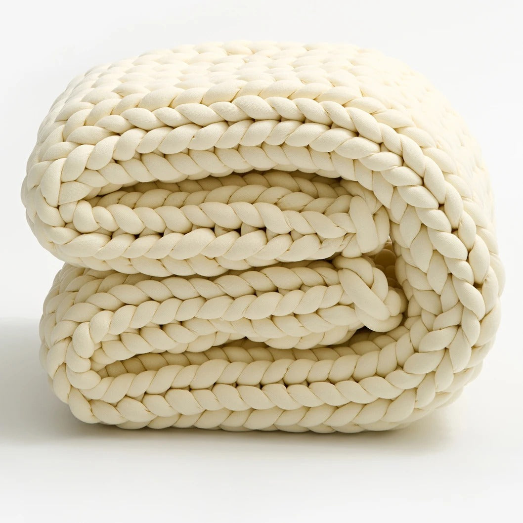 Throw Blanket Chunky Knit Ultra Soft Machine Washable