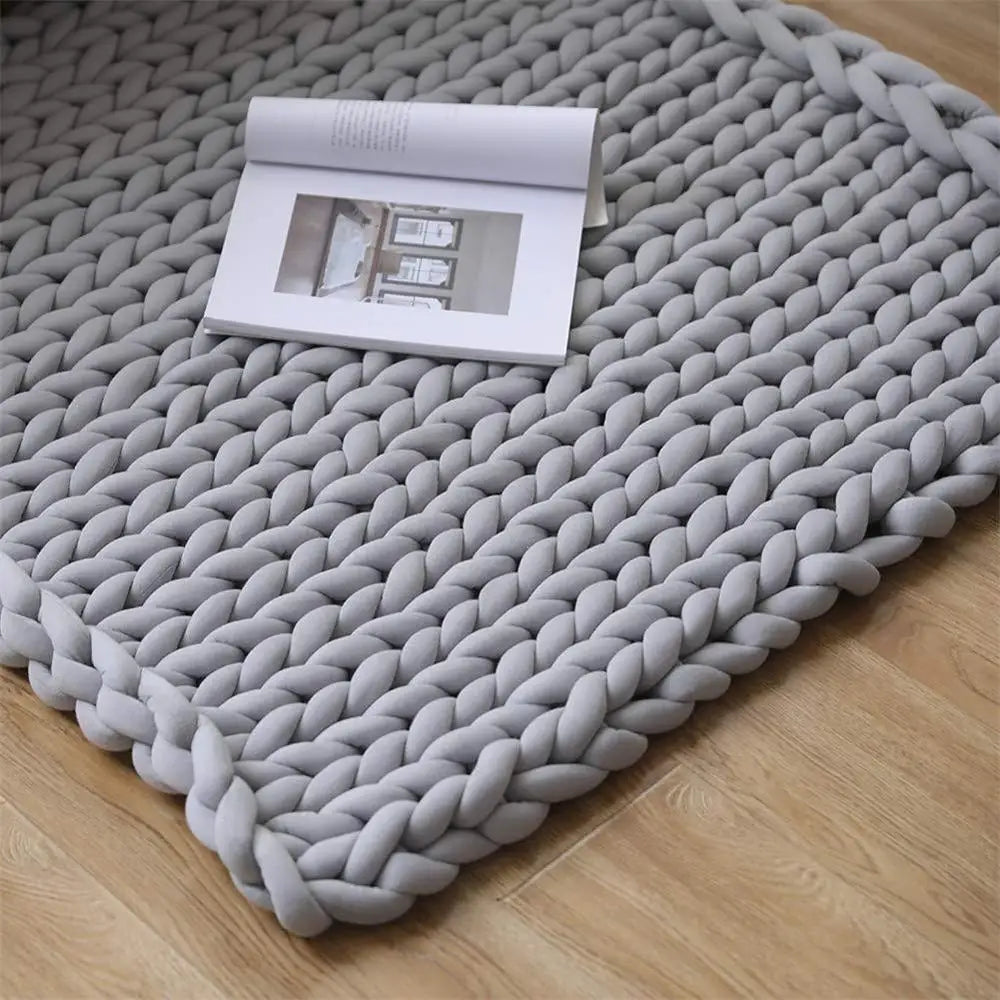 Throw Blanket Chunky Knit Ultra Soft Machine Washable