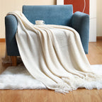 Throw Blanket Chunky Knit & Ultra-Soft Machine Washable