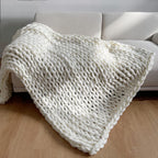 Throw Blanket Chunky Knit Ultra Soft Machine Washable