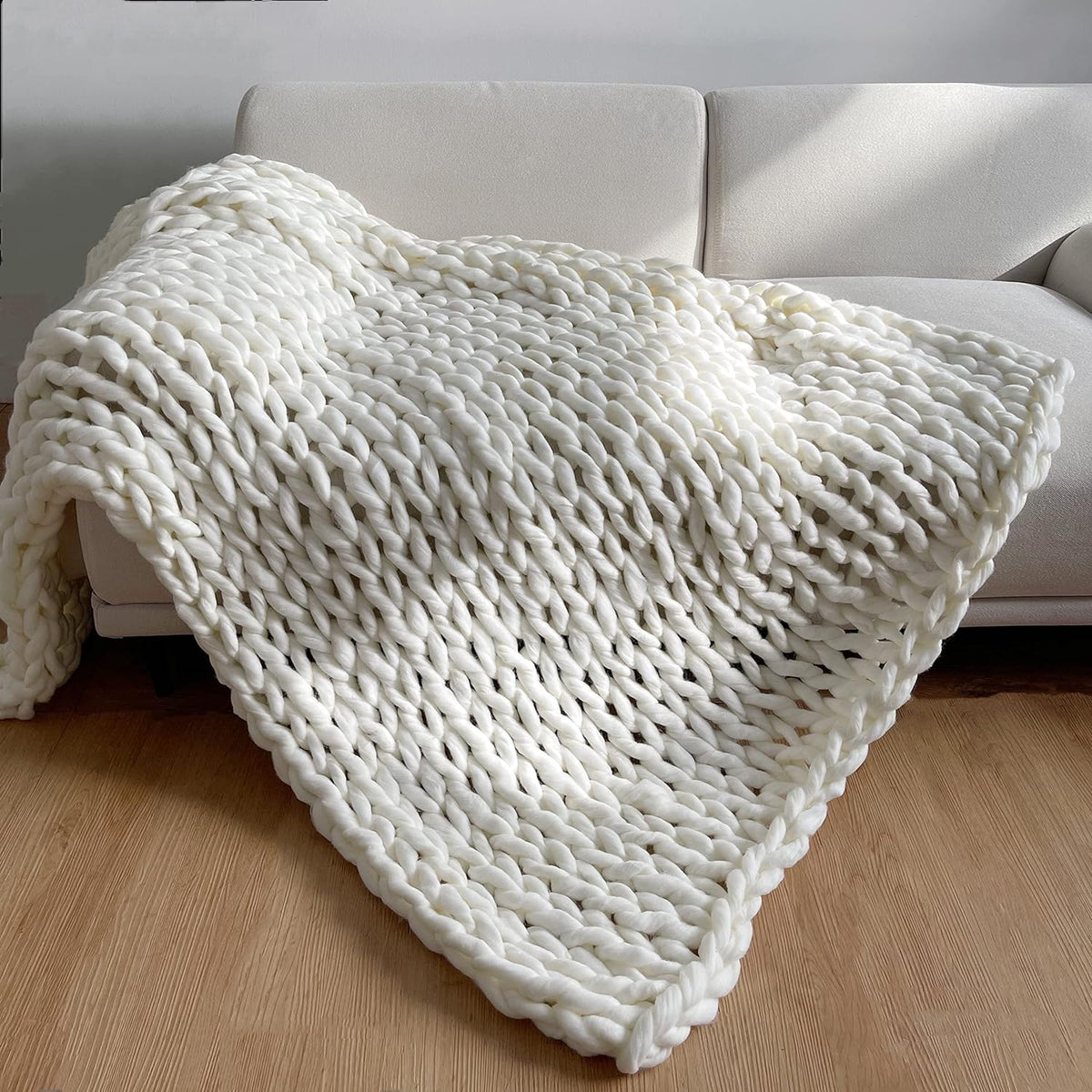 Throw Blanket Chunky Knit Ultra Soft Machine Washable
