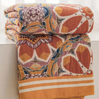 Throw Blanket Cotton Boho Floral Machine Washable