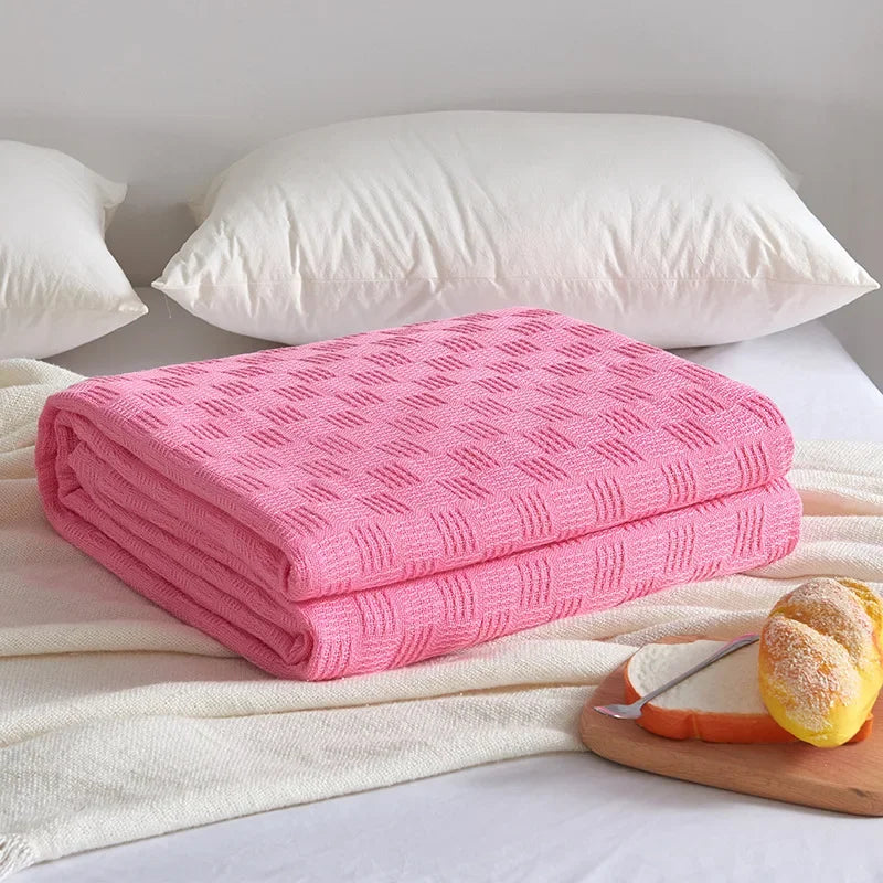 Throw Blanket Cotton Gauze Breathable Machine Washable