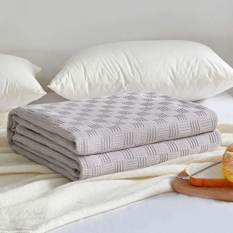 Throw Blanket Cotton Gauze Breathable Machine Washable
