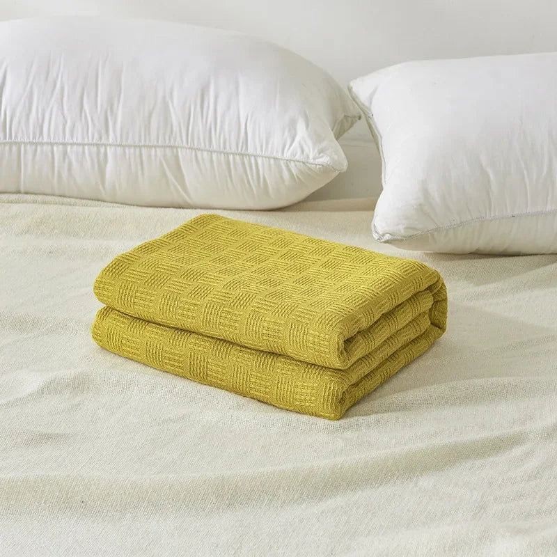 Throw Blanket Cotton Gauze Breathable Machine Washable