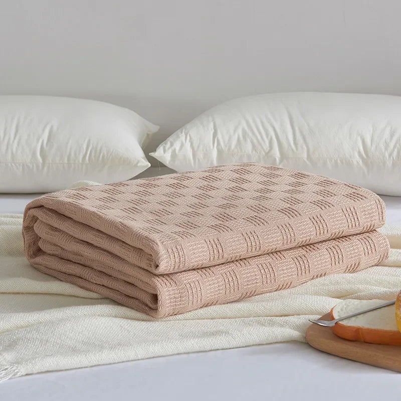 Throw Blanket Cotton Gauze Breathable Machine Washable