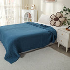 Throw Blanket Cotton Muslin Lightweight & Breathable