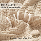 Throw Blanket Cotton Muslin Lightweight & Breathable