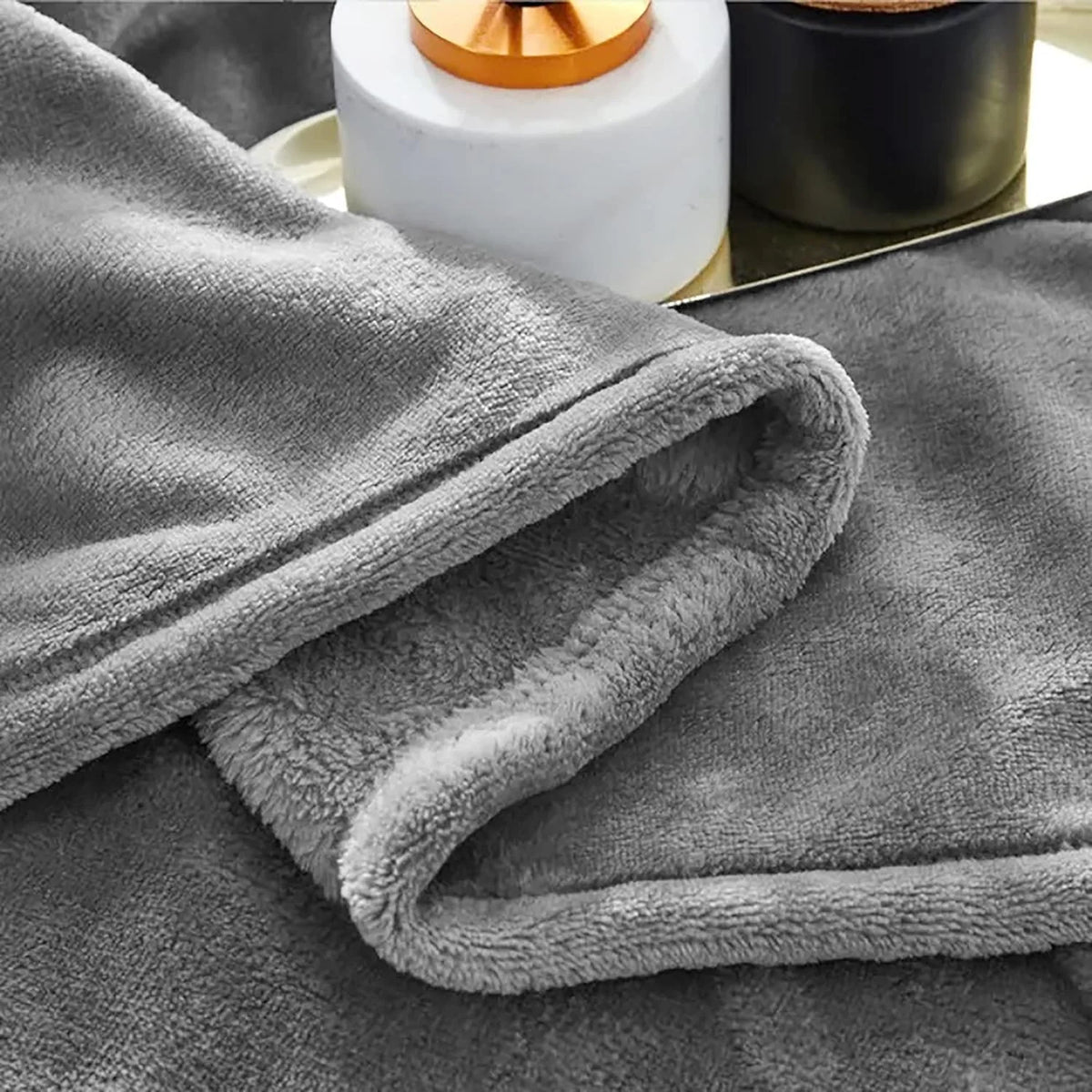 Throw Blanket Double-Sided Faux Mink Hypoallergenic & Machine Washable