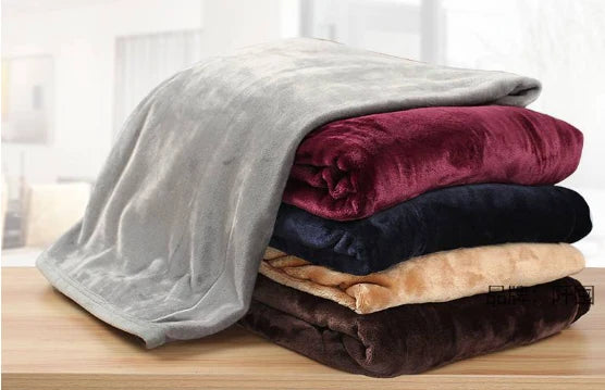 Throw Blanket Double-Sided Faux Mink Hypoallergenic & Machine Washable