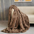 Throw Blanket Dual-Layer Faux Mink & Microfiber Machine Washable